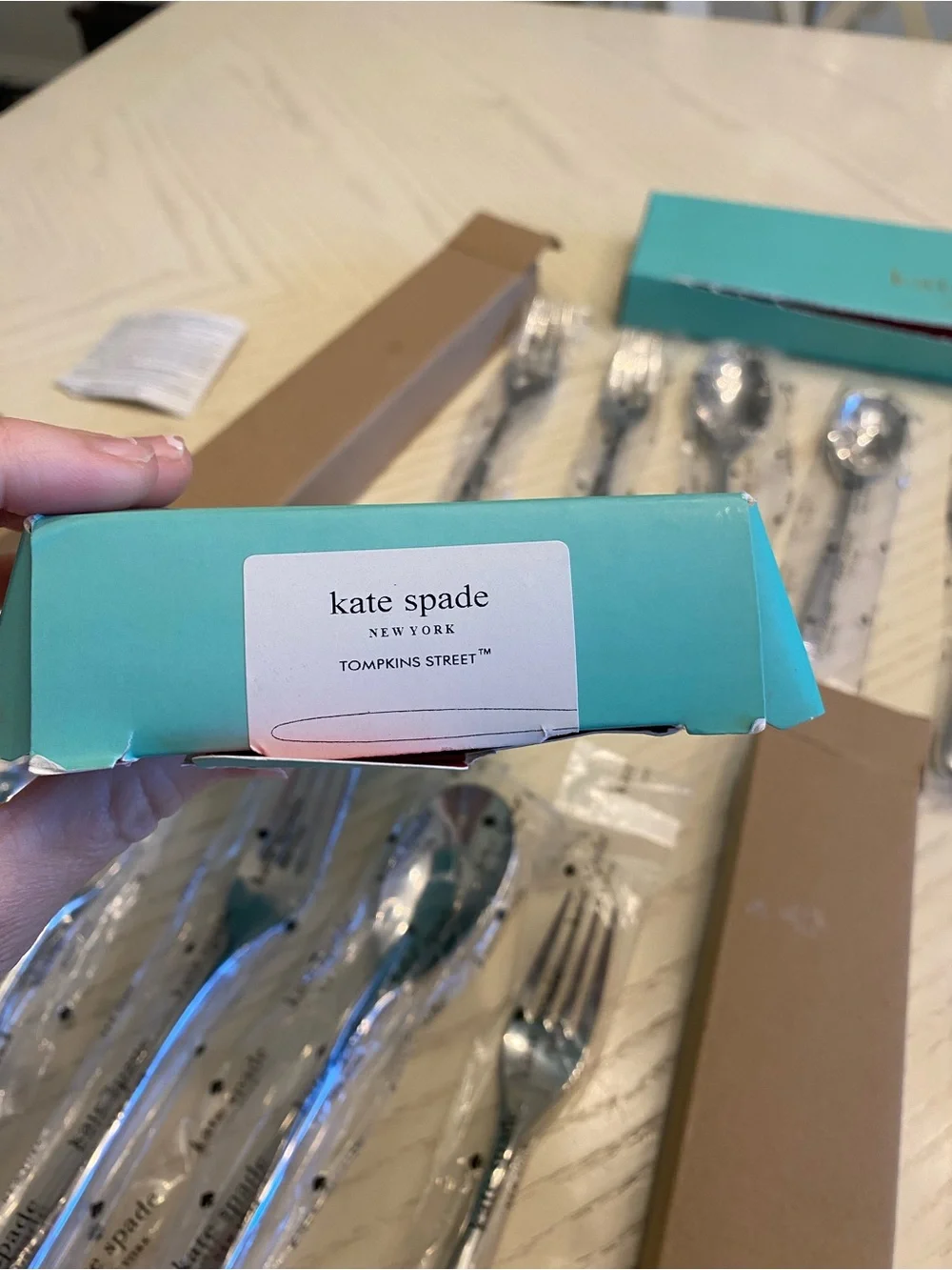 Kate Spade Lenox Polished Silver Stainless Steel Flatware Set - Mirror Finish